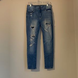 DENIM BLVD Los Angeles Ripped Skinny Jeans